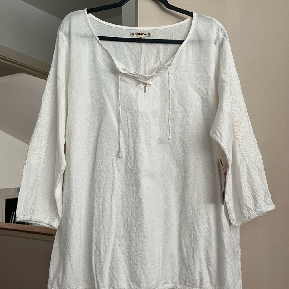 Ruff Hewn White Women's Blouse